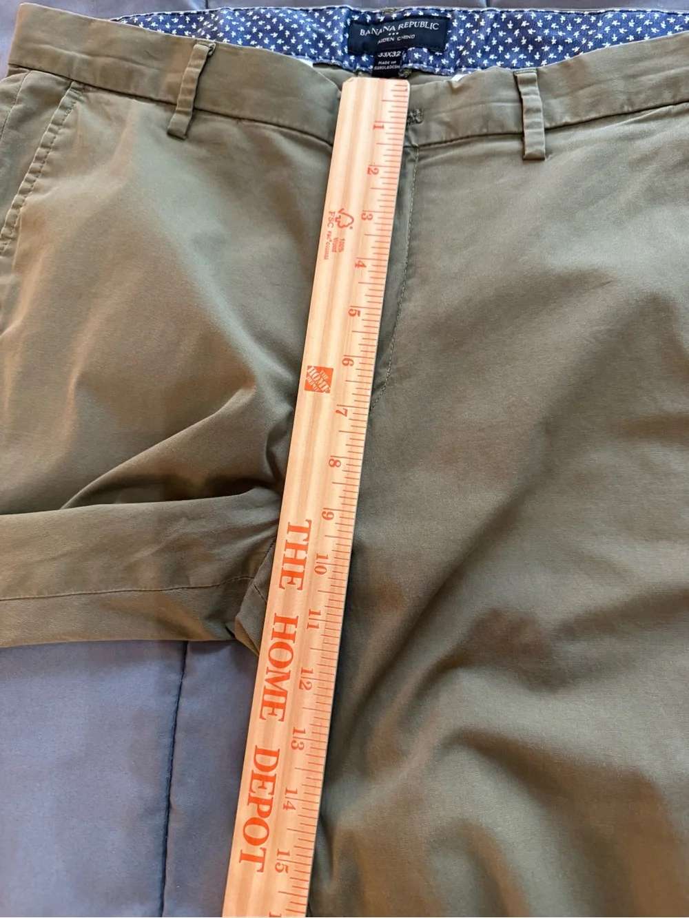 Banana Republic Aiden Slim Fit Chino Pants Olive Green 33x32